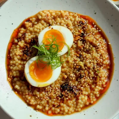 Recipe 'Miso Ramen Pastina with Jammy Eggs'