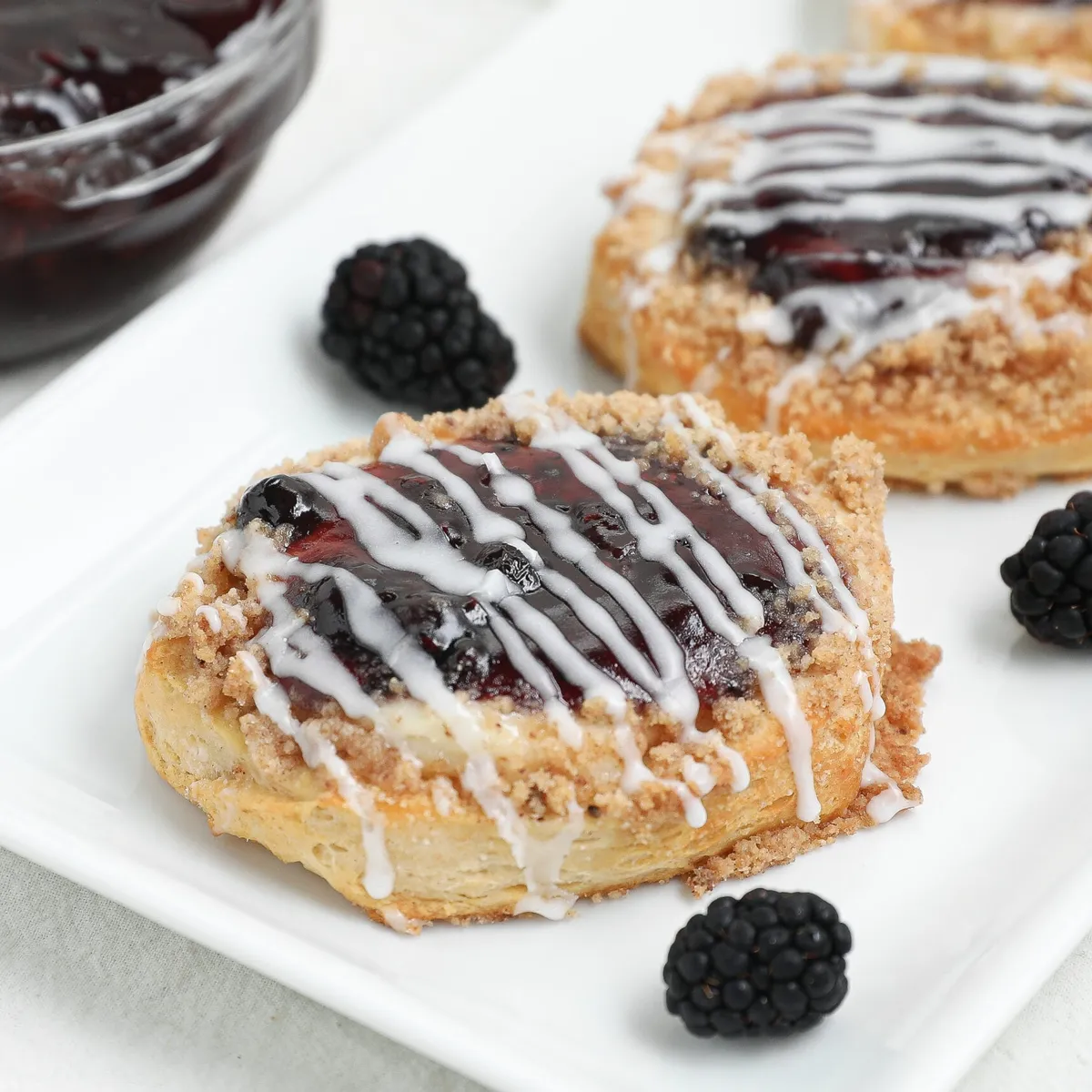 Easy Berry Cream Cheese Danish with Crumble Topping