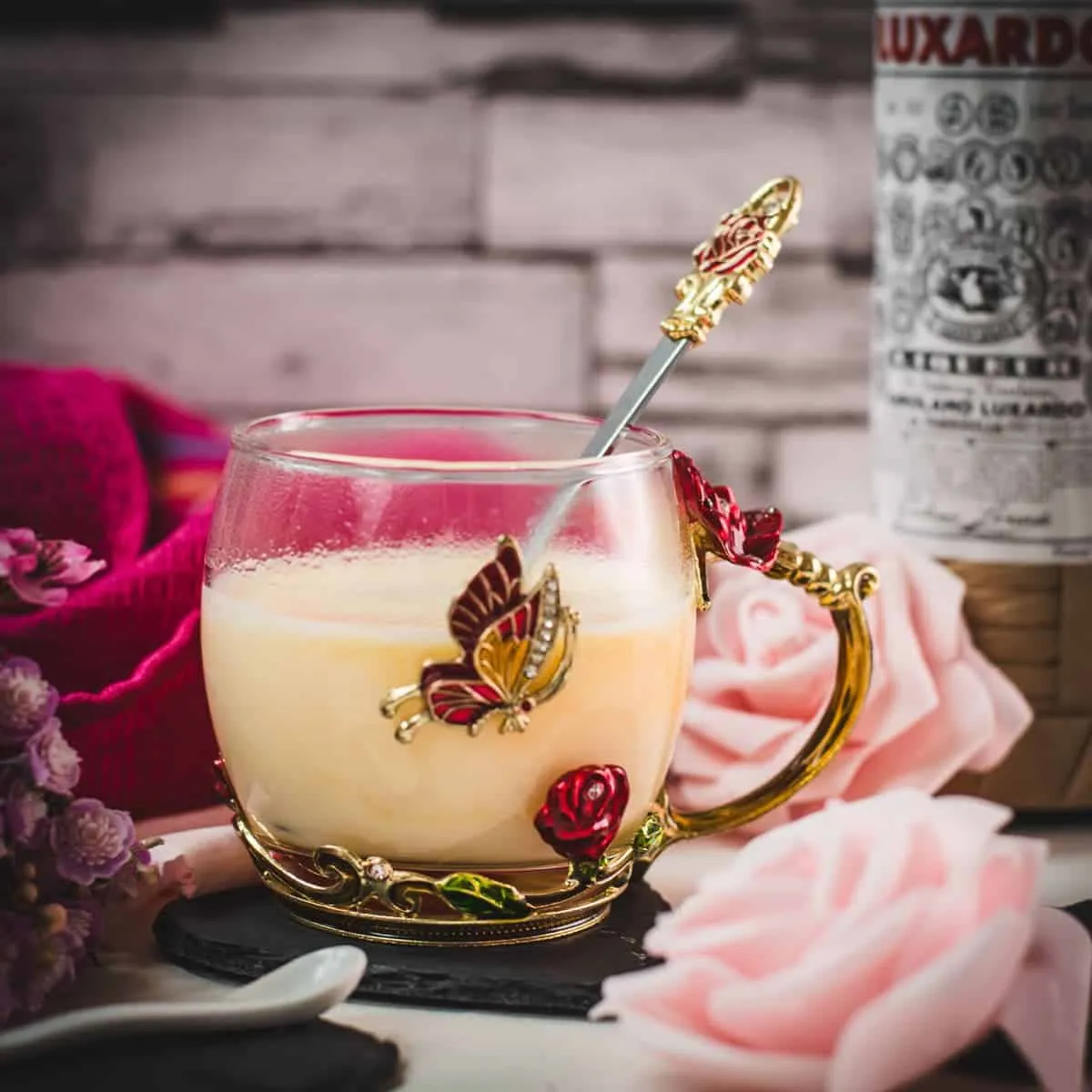 Hot Maraschino Liqueur Cocktail with Milk