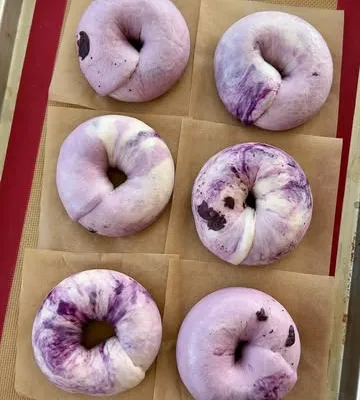 Recipe 'Marbled Blueberry Bagels'