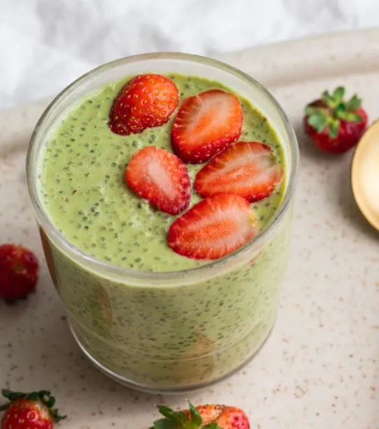Matcha Chia Pudding with Protein