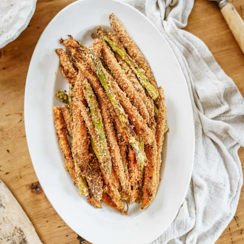 Vegetarian Sweet Potato + Asparagus Fries