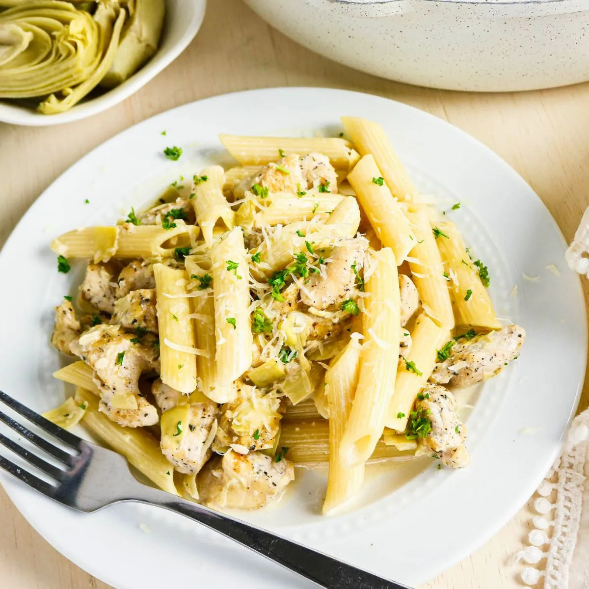 Artichoke Chicken Pasta