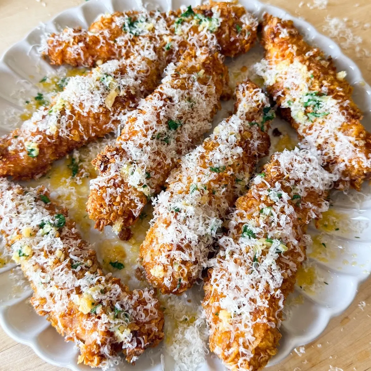 Garlic Parmesan Chicken Tenders (air fryer or baked)