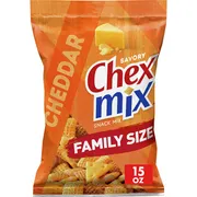 Chex Snack Mix, Cheddar, Savory Snack Bag, Family Size