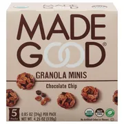 MadeGood Granola Minis, Chocolate Chip, 5 Pack