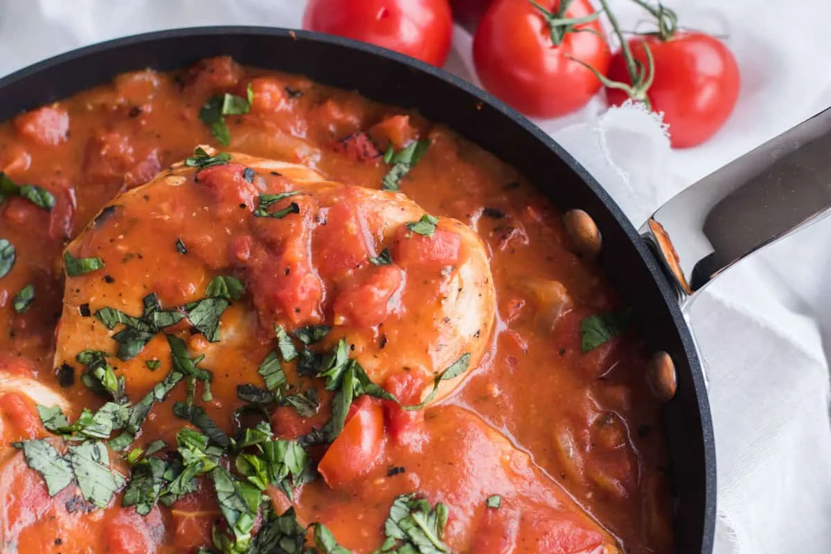 Fire Roasted Tomato Chicken Skillet