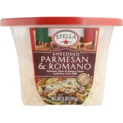 Stella Shredded Cheese, Parmesan & Romano