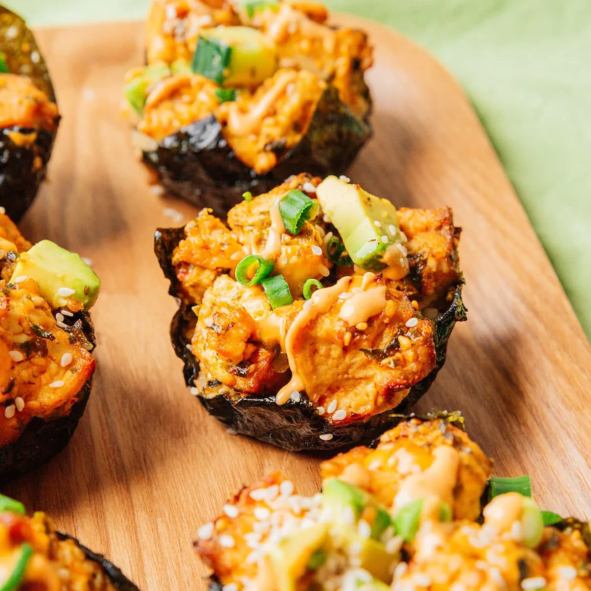 Vegan Baked Sushi Cups (With Tofu!)
