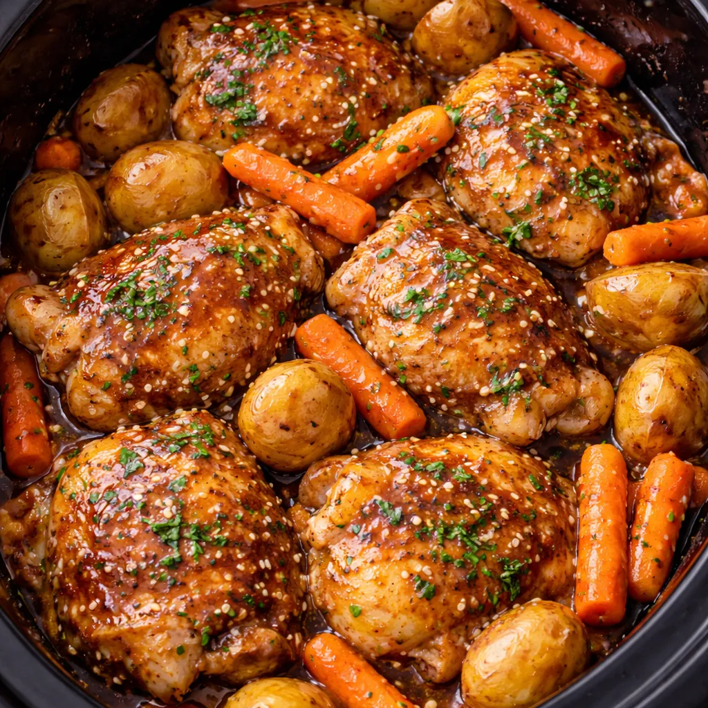Crockpot Saucy Chicken Thighs