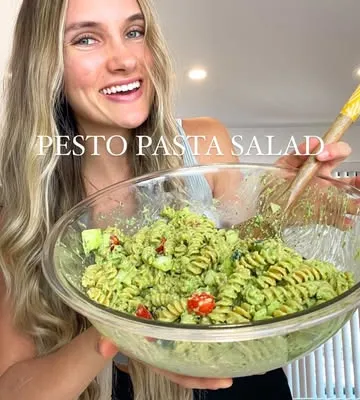Recipe 'PESTO PASTA SALAD (gluten + dairy free)💚'