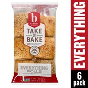 La Brea Bakery Rolls, Everything, 6 Pack