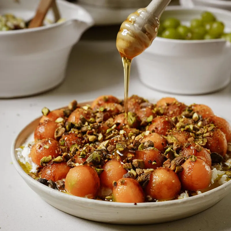Stracciatella Cheese & Cantaloupe Salad