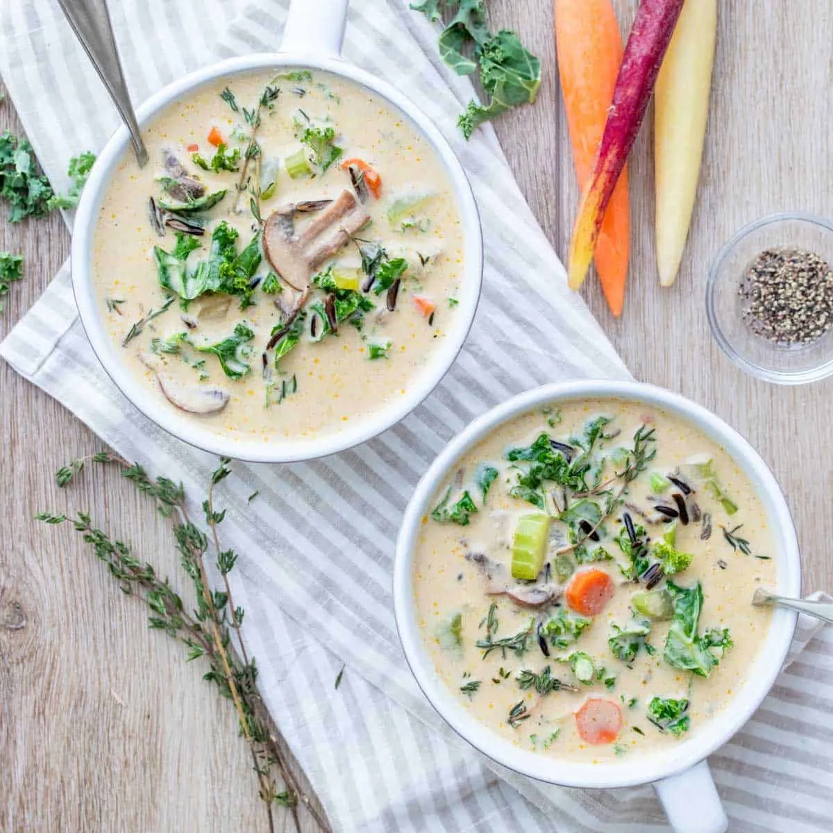 Creamy Veggie Rice Soup