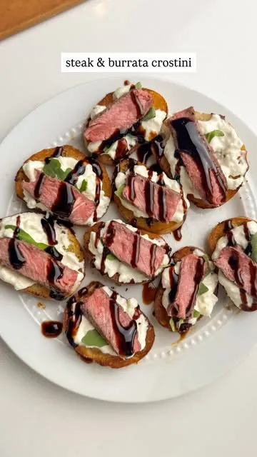 Steak & Burrata Crostini