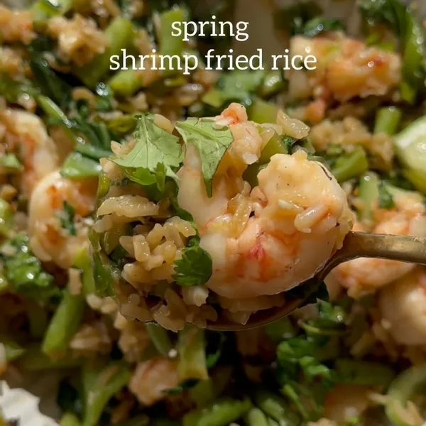 Springy shrimp fried rice