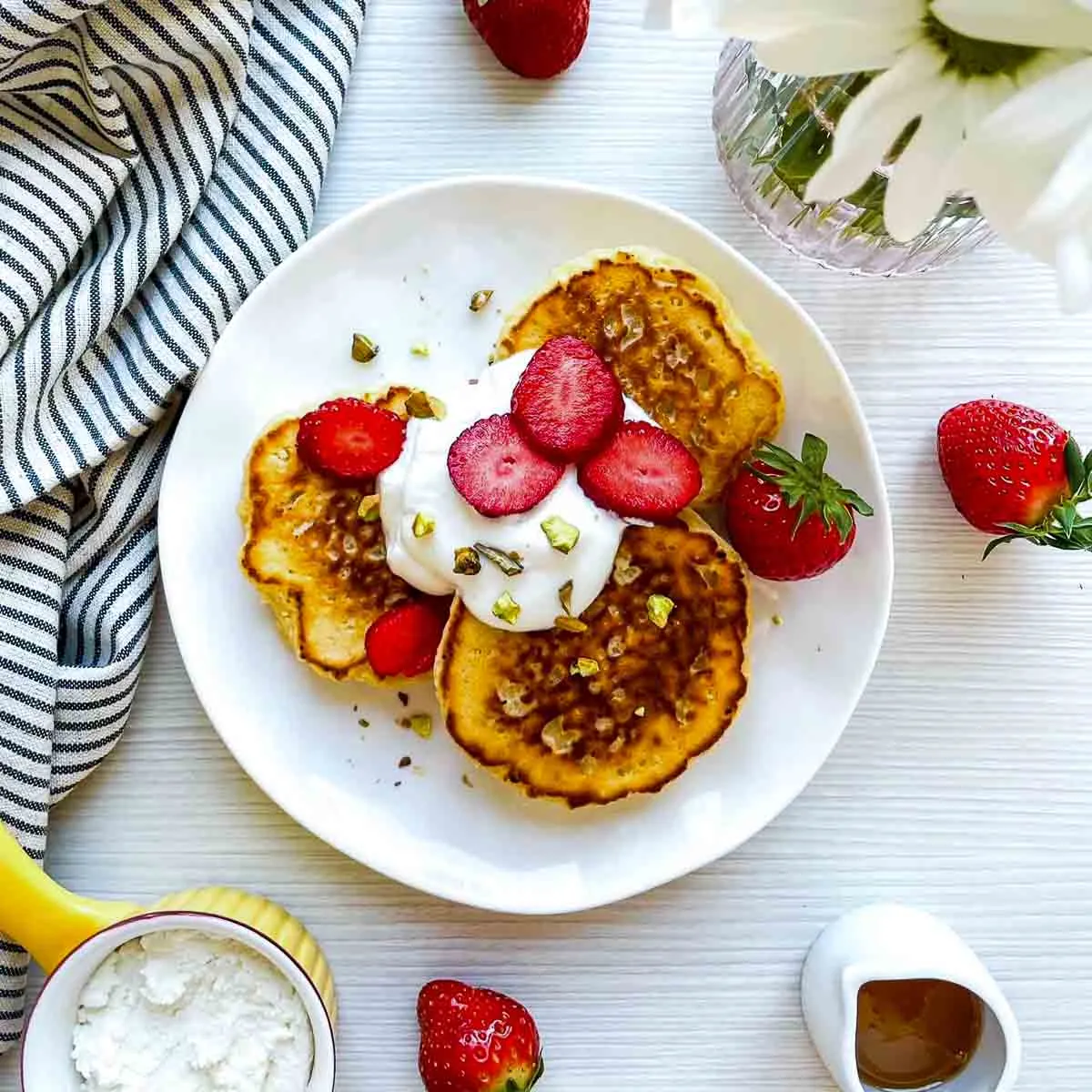 Syrniki (Ukrainian Sweet Ricotta Pancakes)