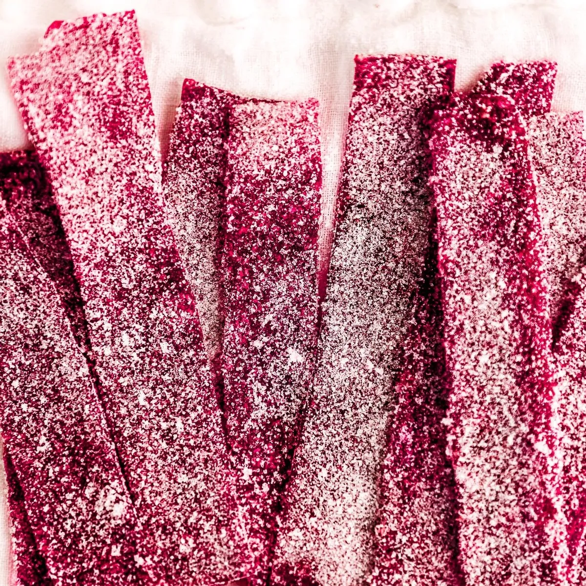 Chewy Cherry Sour Gummy Strips (Oven-Dried)