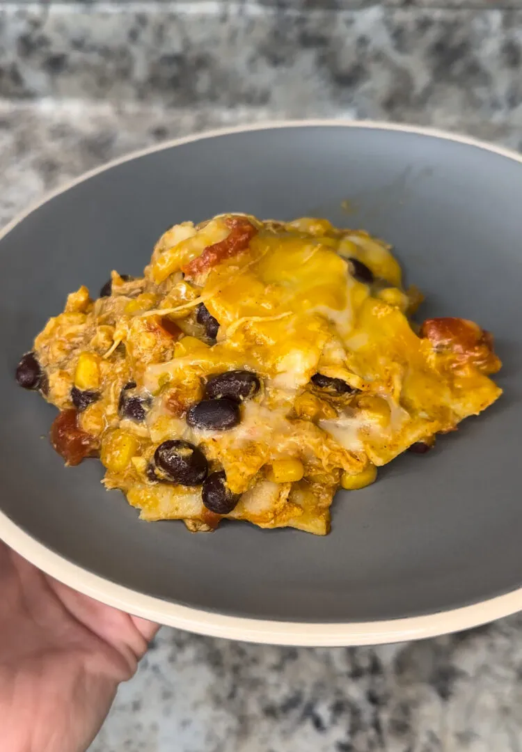 Crock Pot Chicken Enchilada Casserole