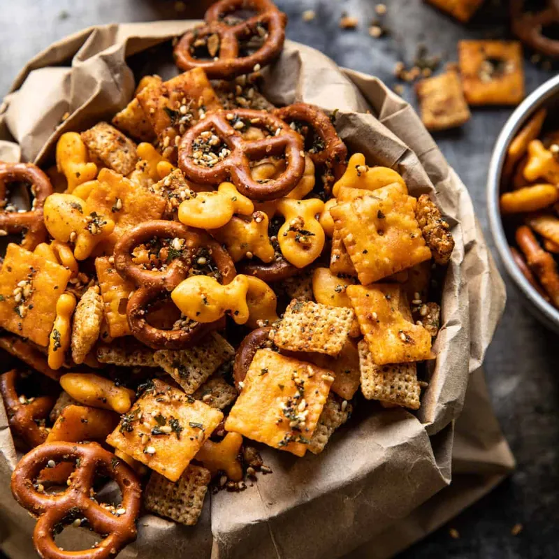 Everything Ranch Cheese and Pretzel Snack Mix
