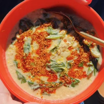 Recipe 'Avgolemono with Sizzled Paprika Butter'
