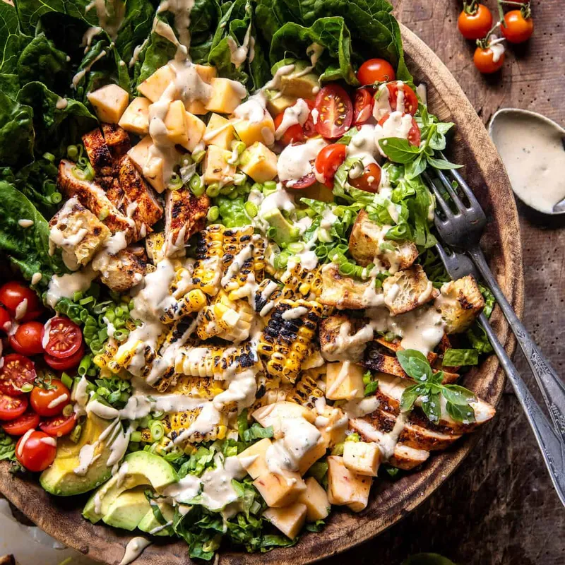 Tajín Honey Lime Chicken and Jalapeño Corn Caesar Salad