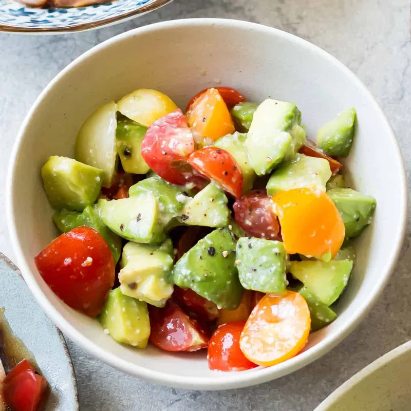 Simple Tomato and Avocado Salad with Shiokoji