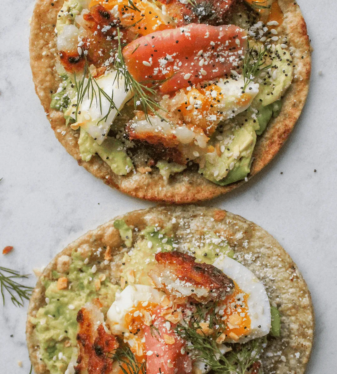 Smashed Avocado & Lox Breakfast Tacos