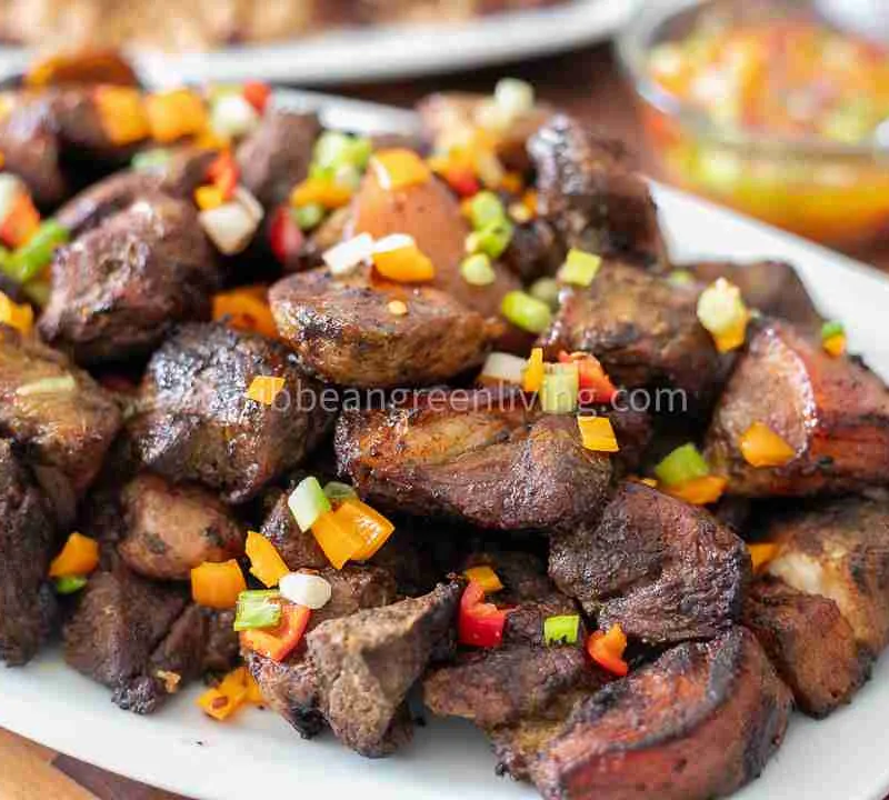 Crispy Air Fryer Haitian Griot (Healthier Fried Pork Bites)