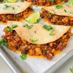 Chili Cheese Crispy Baked Tacos