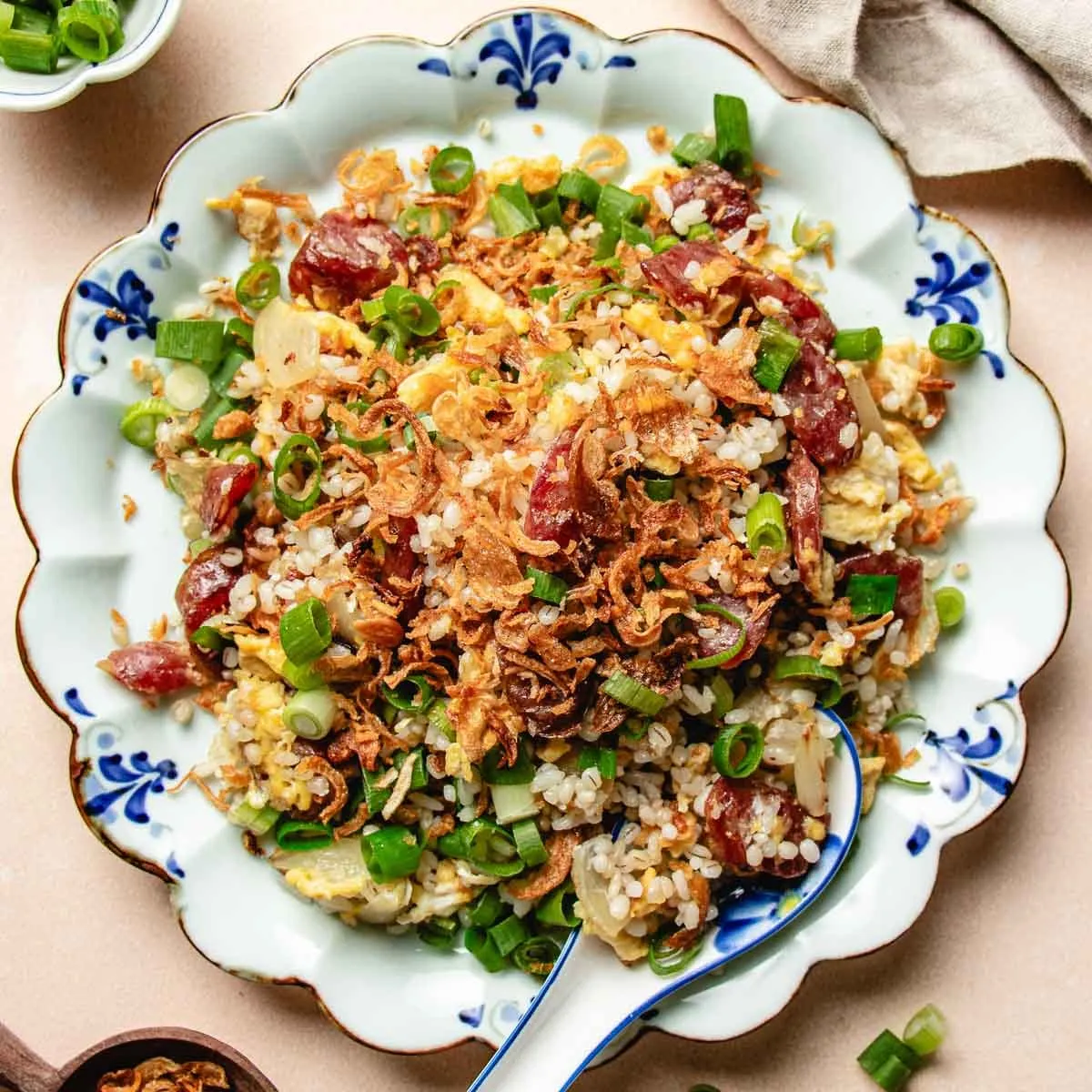 Chinese sausage fried rice recipe