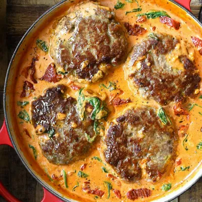Recipe 'Tuscan Hamburger Steaks'