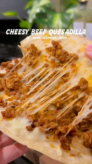 CHEESY BEEF QUESADILLA