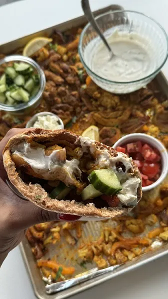 Sheet Pan Chicken Shawarma