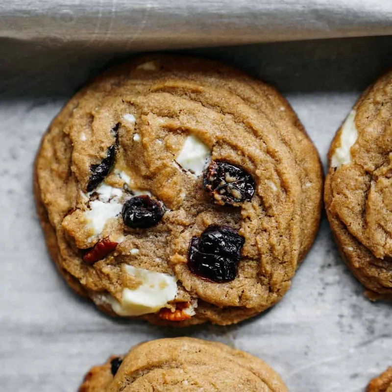 White + Dark Chocolate Cranberry Cookies