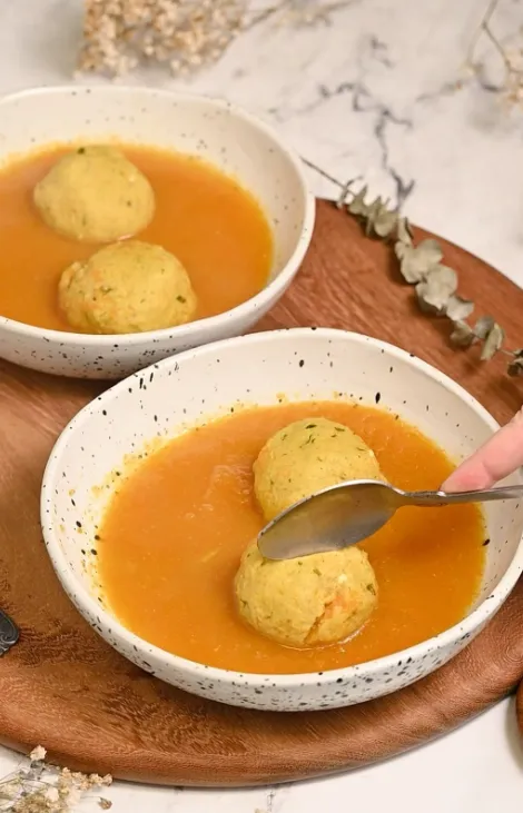 Matzo Ball Soup With Blended Veggies