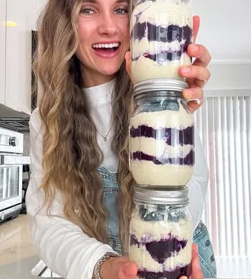 Recipe 'BLUEBERRY LEMON ZEST PROTEIN OVERNIGHT OATS'
