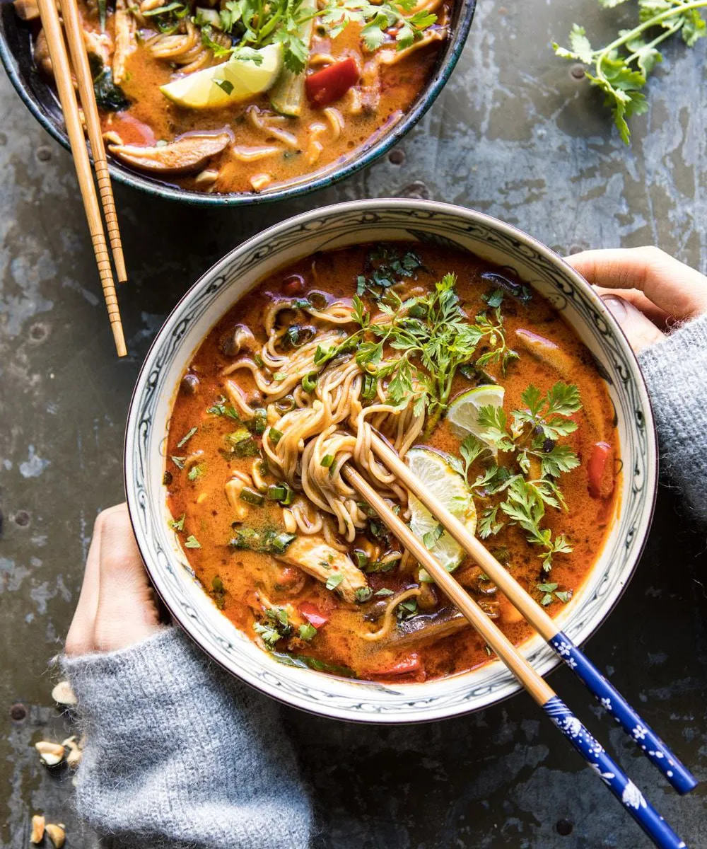 30 Minute Thai Peanut Chicken Ramen