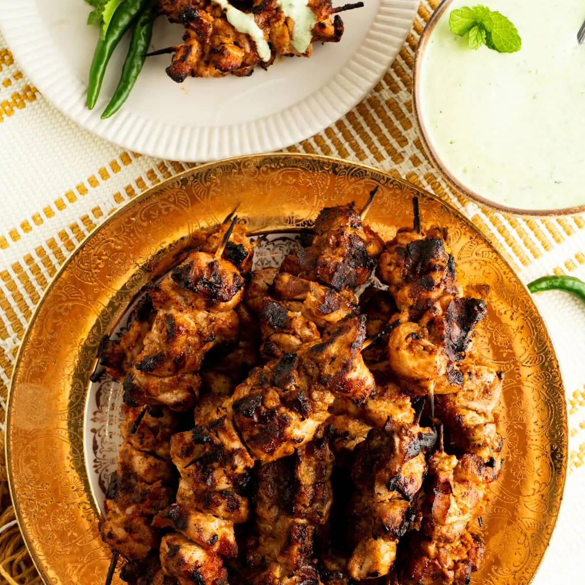 Easy Grilled Tandoori Chicken Skewers (Chicken Tikka)