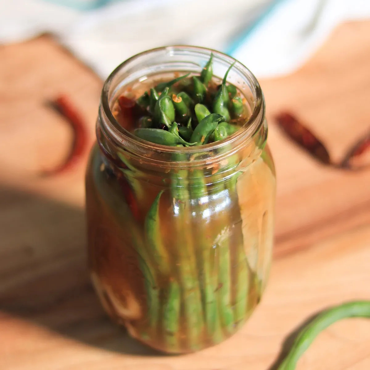 New Orleans Hot Pickled Green Beans