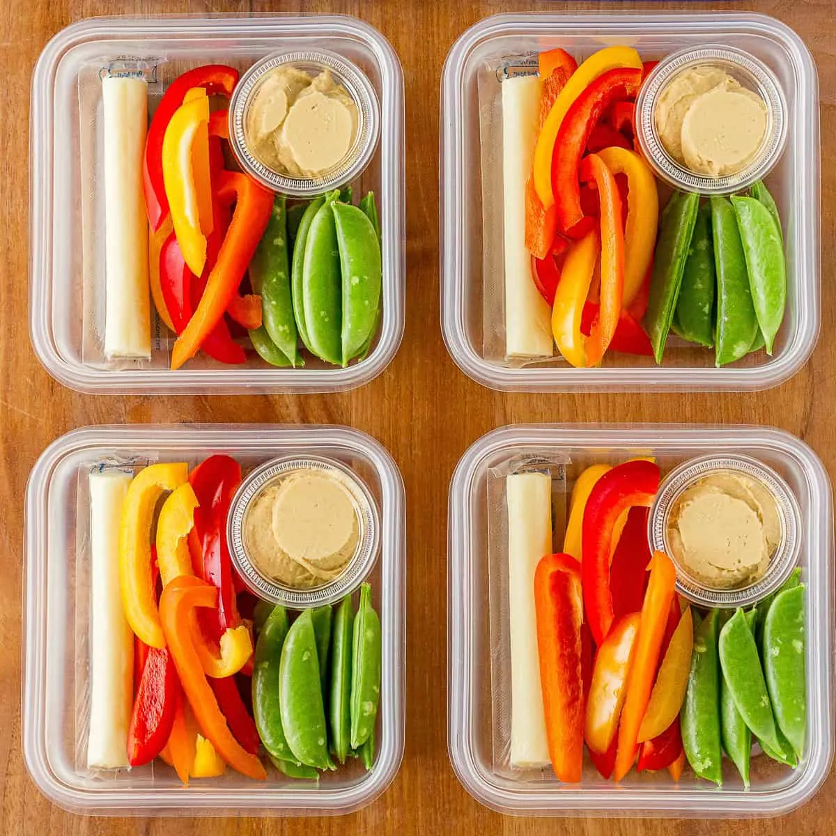 Hummus and Veggies Snack Box Ideas