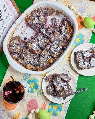Overnight Blueberry French Toast Casserole