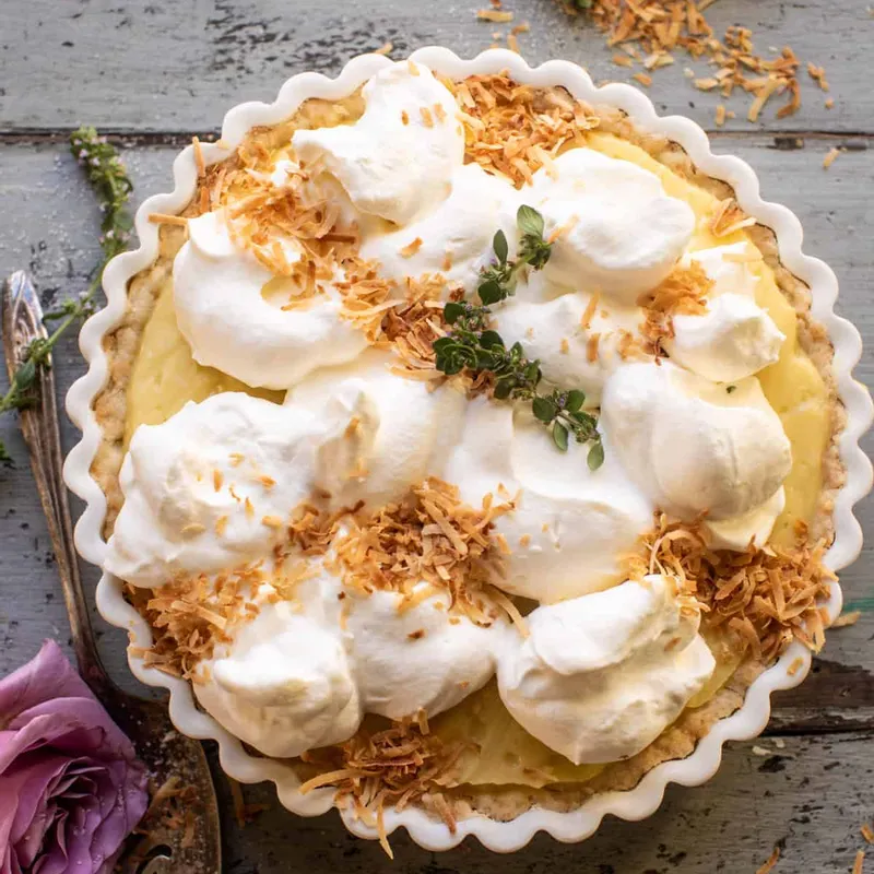 Lemon Sugar Coconut Cream Pie
