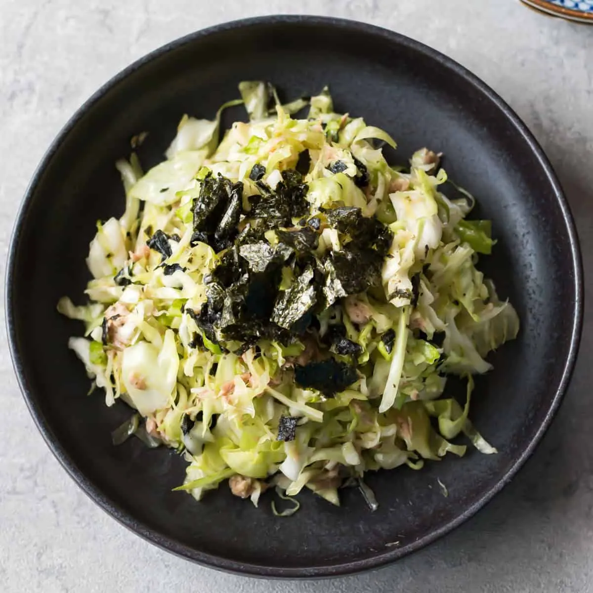 Cabbage and Tuna Salad with Nori