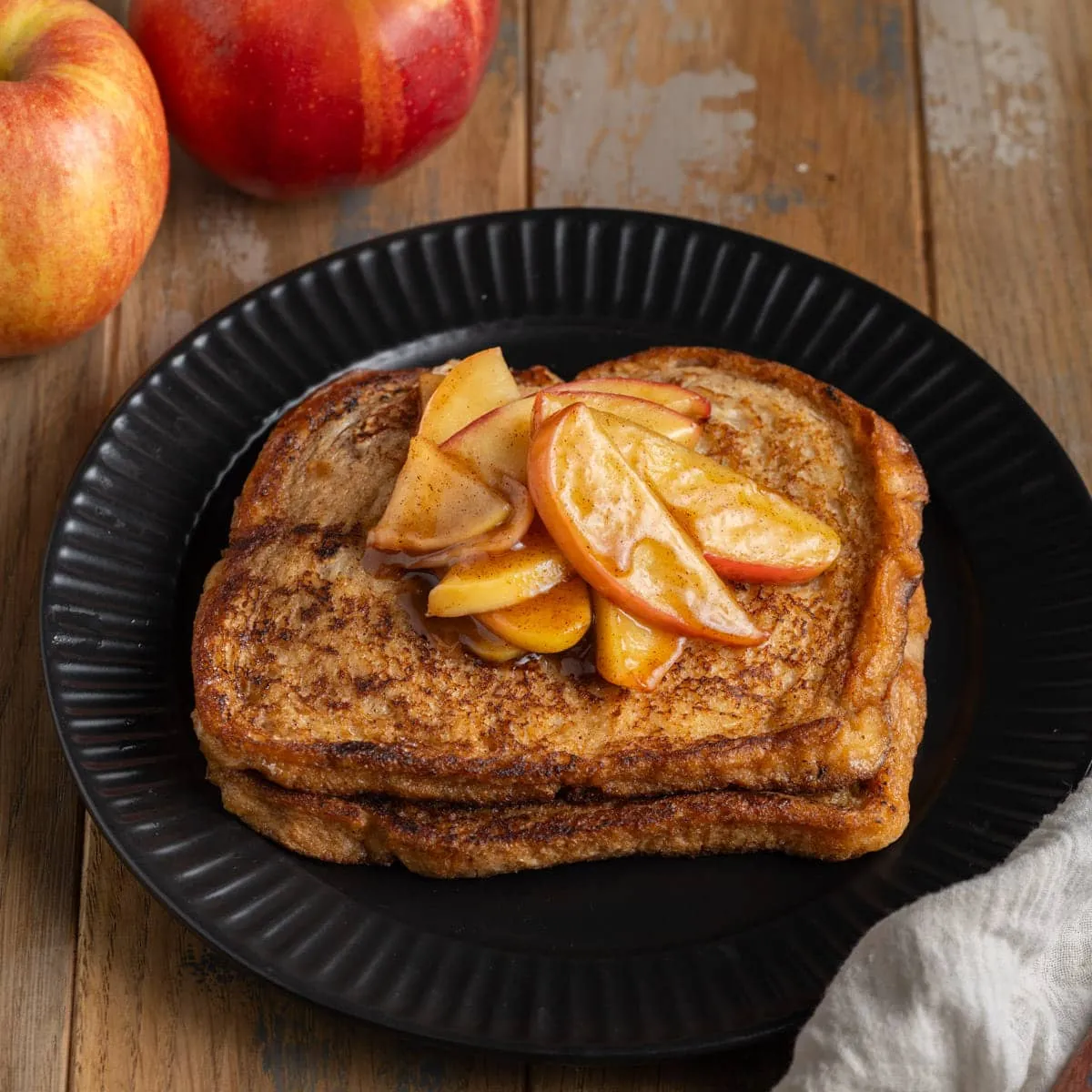 Apple Cider French Toast with Sautéed Apples