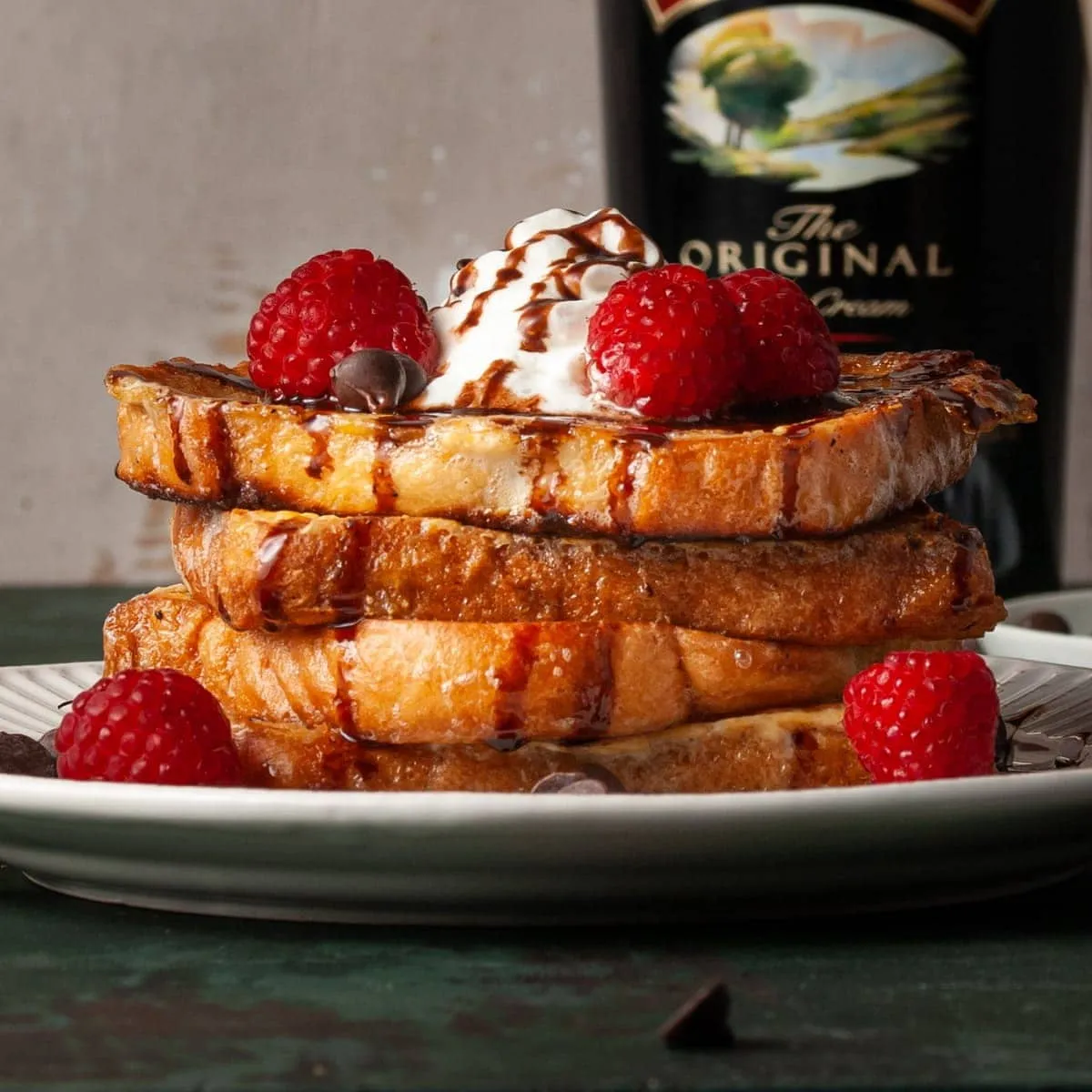 Baileys French Toast with Baileys Chocolate Drizzle