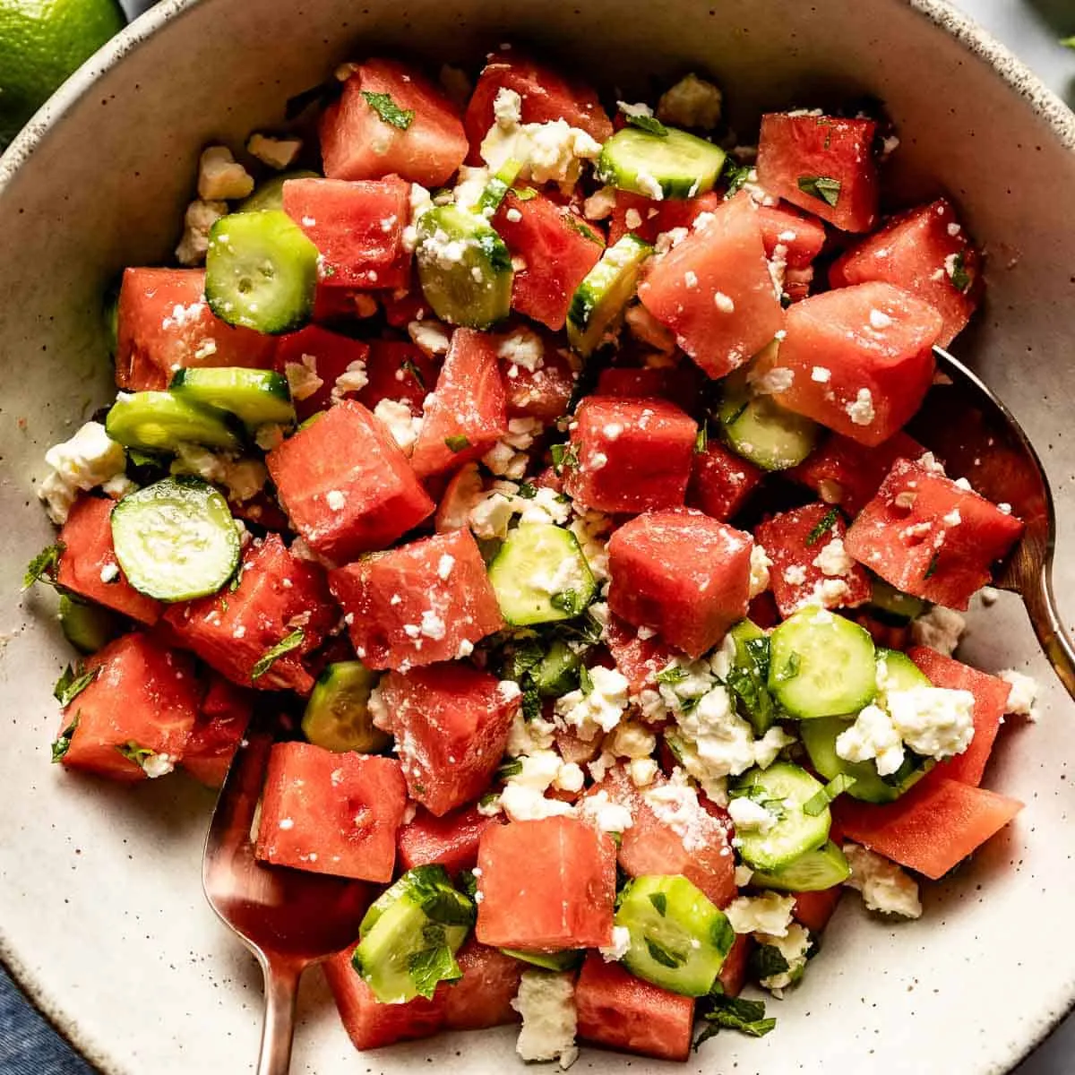 Watermelon Cucumber Salad Recipe