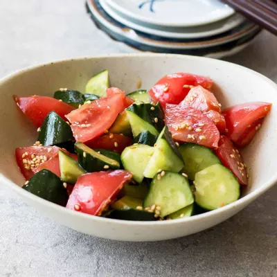 Recipe 'Tomato and Cucumber Salad with Ponzu'