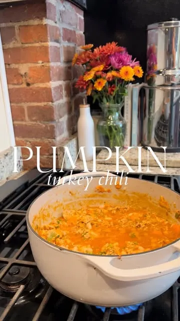Creamy Pumpkin Turkey Chili Soup