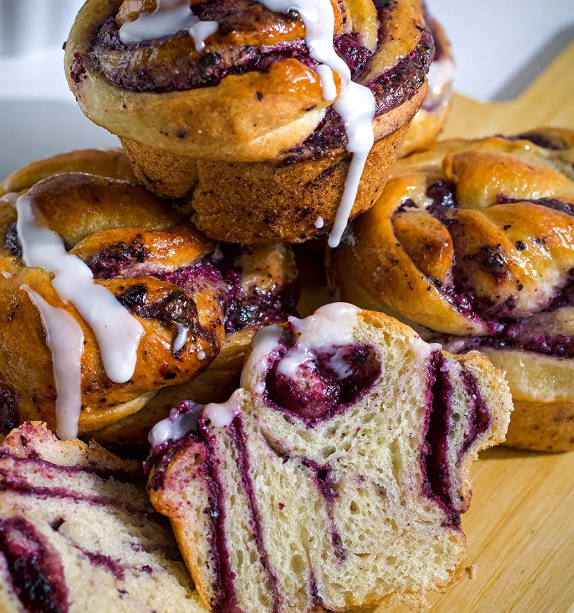 Blueberry Brioche Rolls 